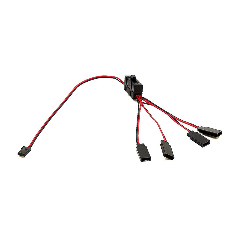 1/10 4-Way LED Light On/Off Controller Switch Y Wire Split Cable for TRX-4 SCX10