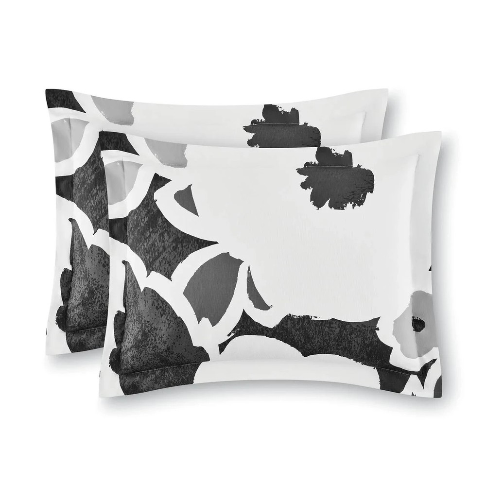 Mainstays 11 Piece Queen Size Bed Set with sheets - Black & White Floral Pattern