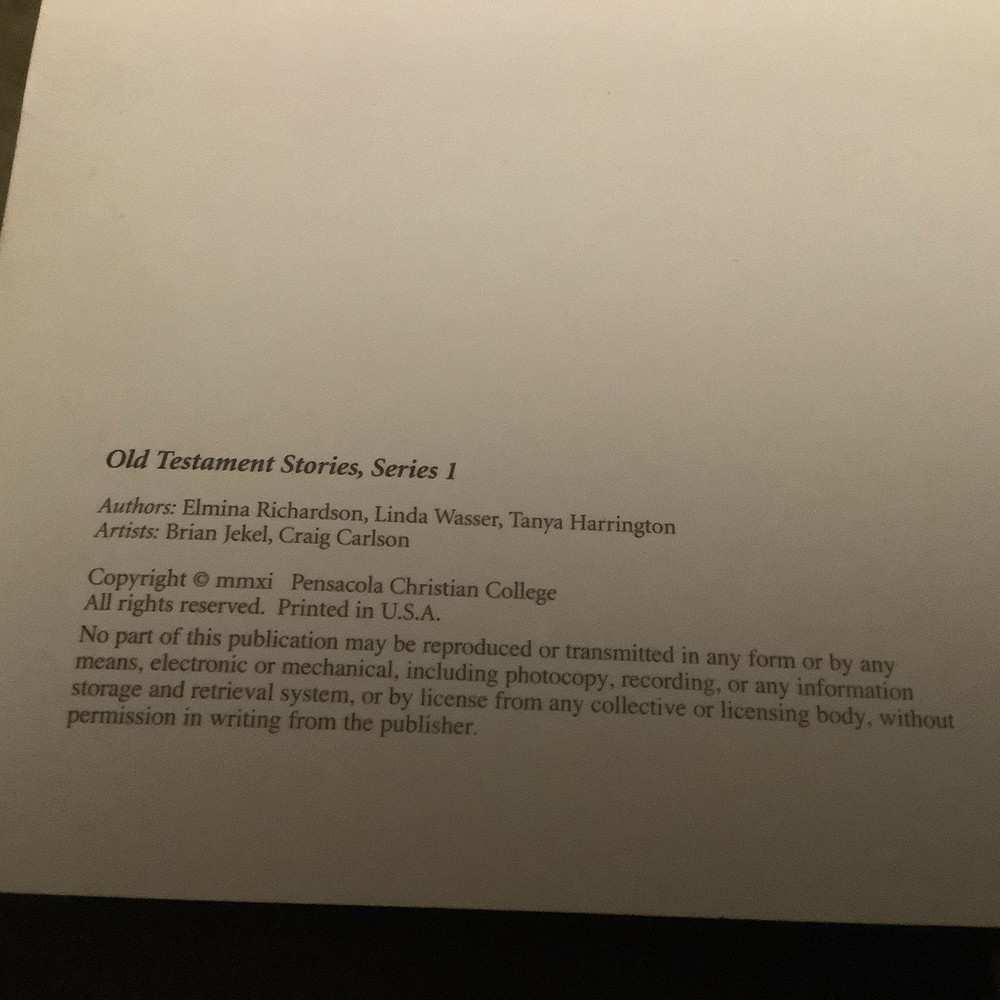 Old Testament Stories Flash A Card ABeka Book