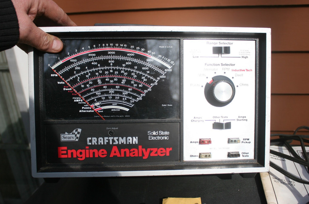 Sears Craftsman Engine Analyzer w/ Manual & Timing Light - Untested