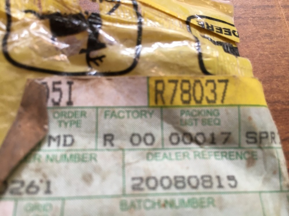 John Deere Original Equipment Spring #R78037