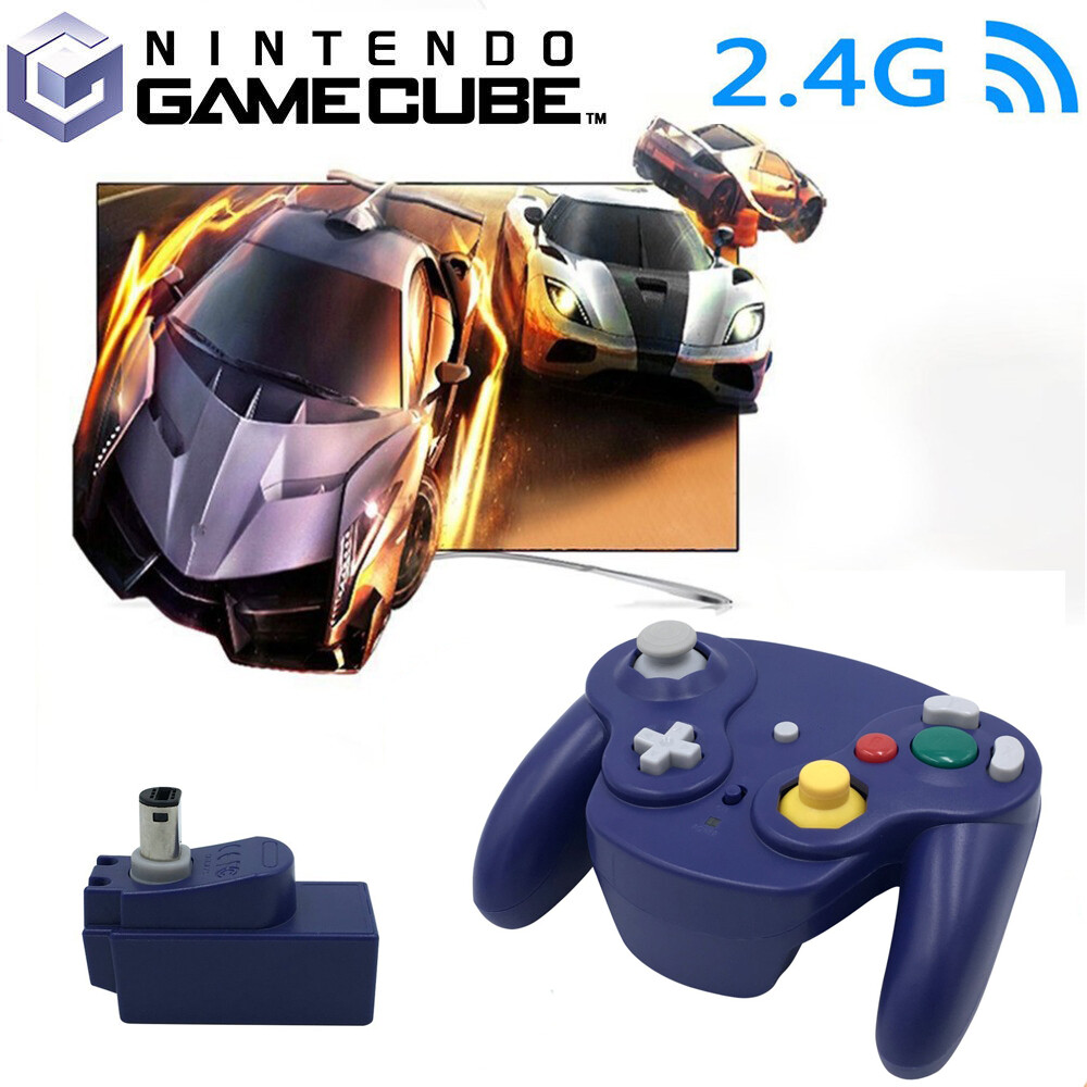 For Original Nintendo Gamecube Retro GC NGC, Wireless Game Controller W/ Adapter