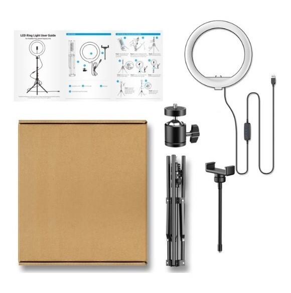 10" LED Ring Light & 2.1M Tripod Stand for Insta360