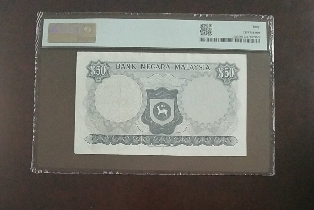 Malaysia 50 Ringgit, 1972, P 10a, PMG 30 VF