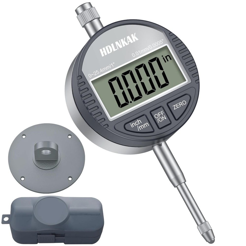 HDLNKAK Electronic Digital Dial Indicator Under 3 Inches, 1”Dial