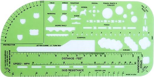 Crime Scene Traffic Drawing Template