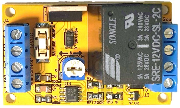 12V5A Strong Wind Speed Anemometer + Sensor Board for DIY PV Sun Tracking