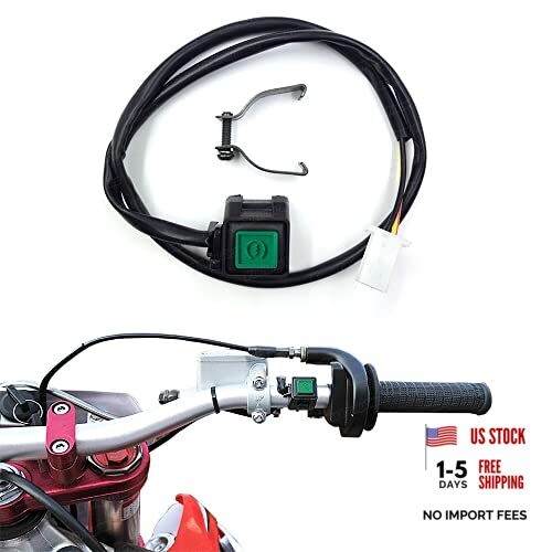 Handlebar Engine Start Switch Universal Motorcycle ATV UTV Button Green