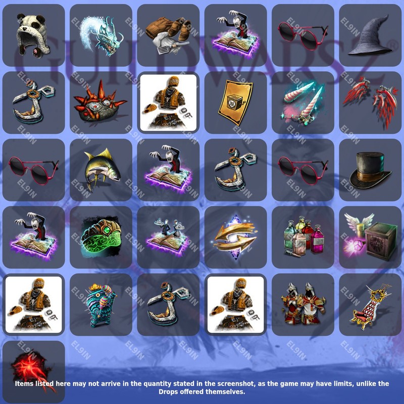 Guild Wars 2 Twitch Drops • 31 Items • RAIDS & WARDROBE