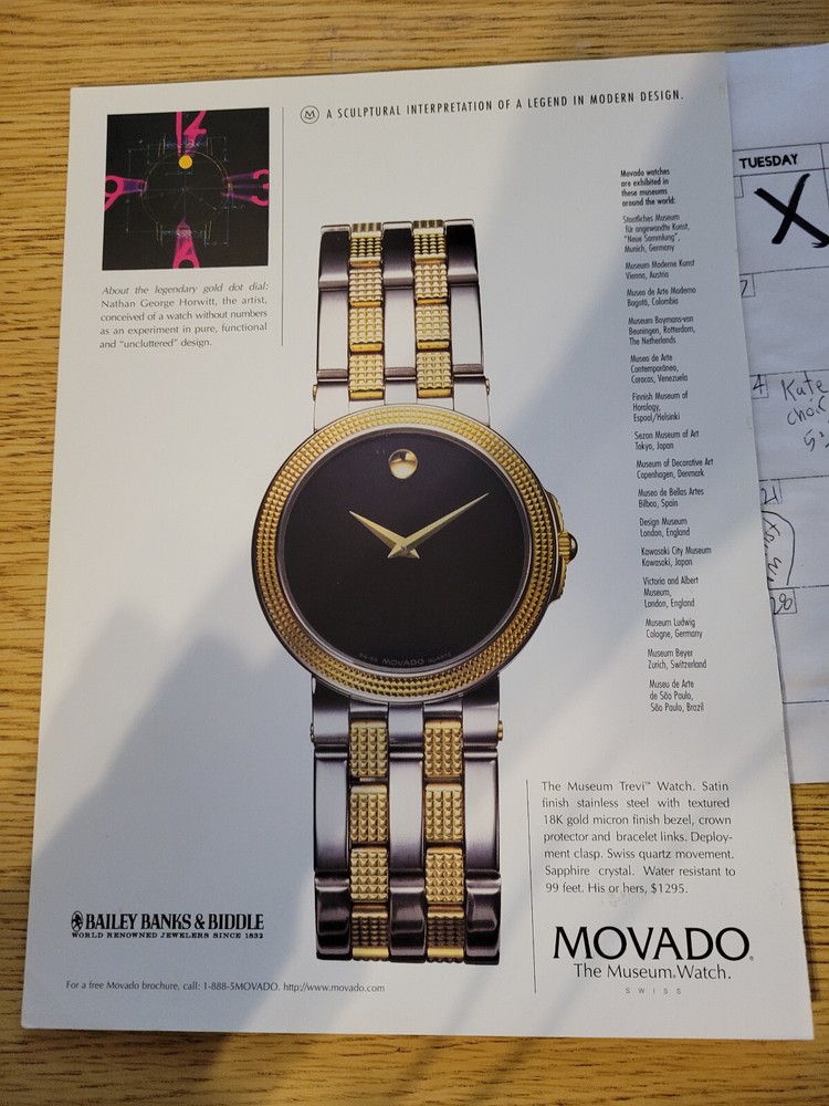 1997 Movado Ad