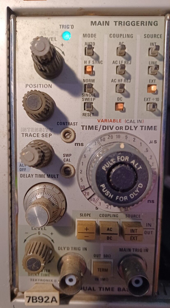 Tektronix 7B92A Dual Time Base Plug In Module