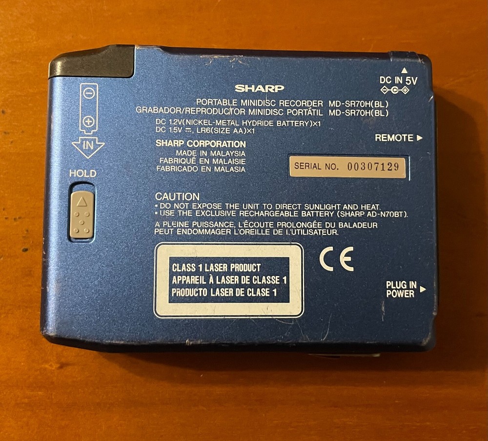 SHARP MD-SR70 Minidisc Recorder and Player - Faulty