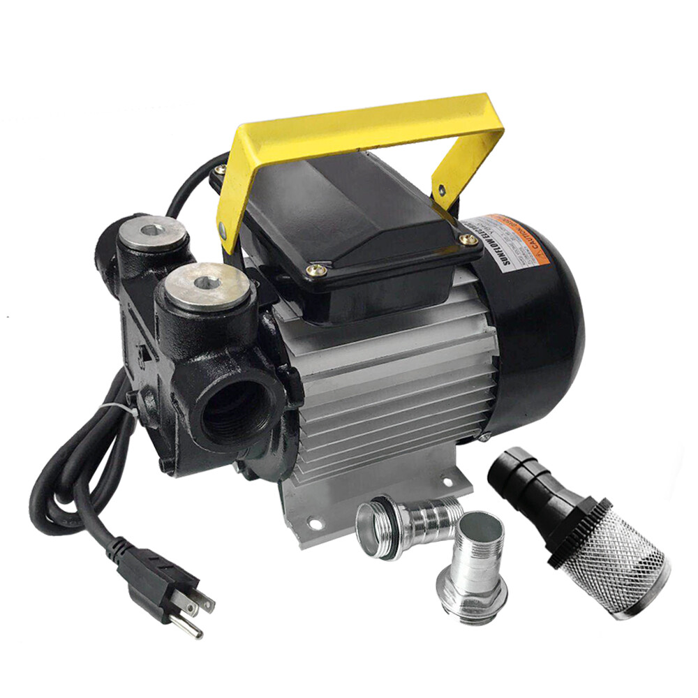 500W Self Priming Electric Oil Pump Transfer Fuel Diesel With Aluminum Casing US