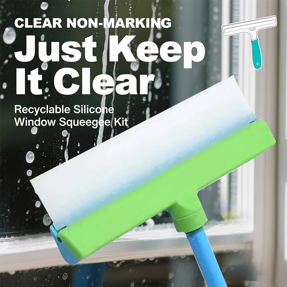 Recyclable Silicone Window Squeegee Kit,Window Squeegee Cleaner Kit GN