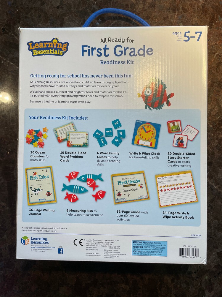 Learning Resources All Ready For First Grade Readiness Kit, Model LER3479 NEW