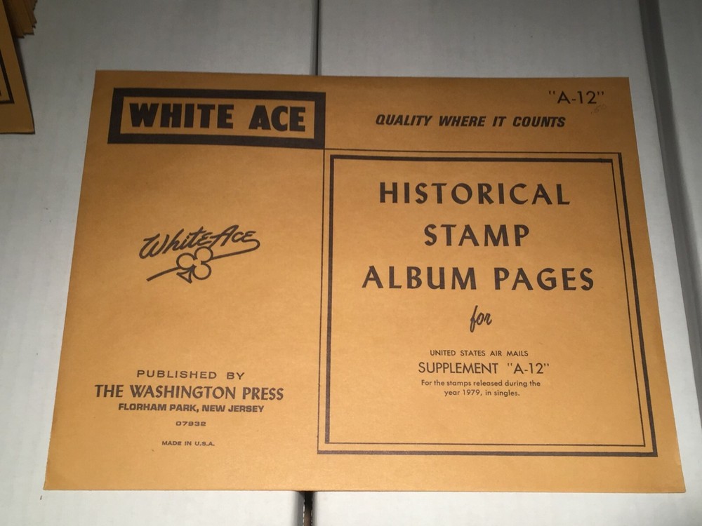 New Package of White Ace Pages 1979 US Air Mail Singles A-12