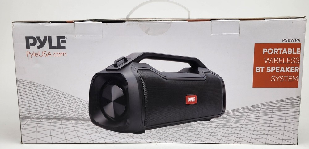 Pyle Home Portable Bluetooth Boombox Strong RGB Lighting Optimized PSBWP4