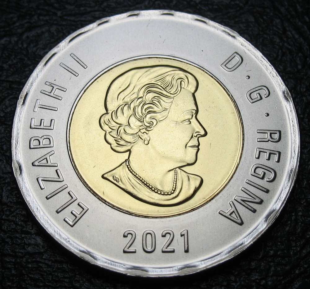 Canada 2021 $2 Polar Bear BU ( From a new roll )