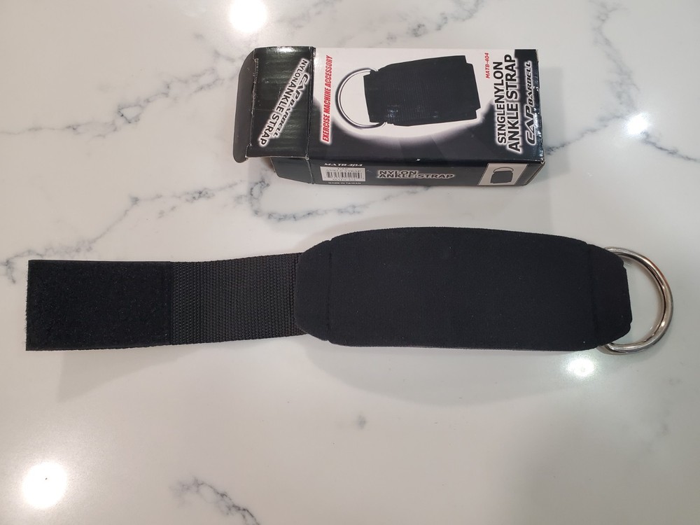 CAP BARBELL Single Nylon Ankle Strap MATB-404 Black Adjustable Exercise Machine
