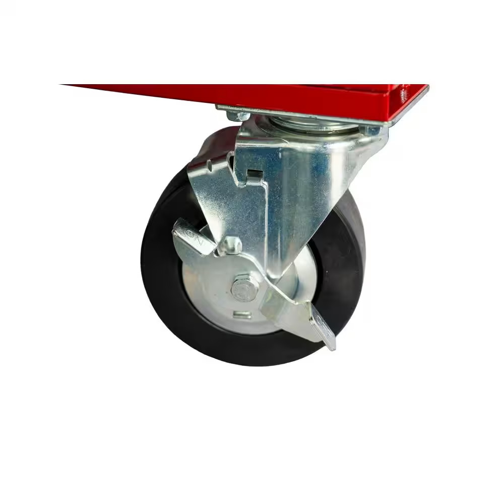 28 In. 3 Tier Cart, Gloss Red