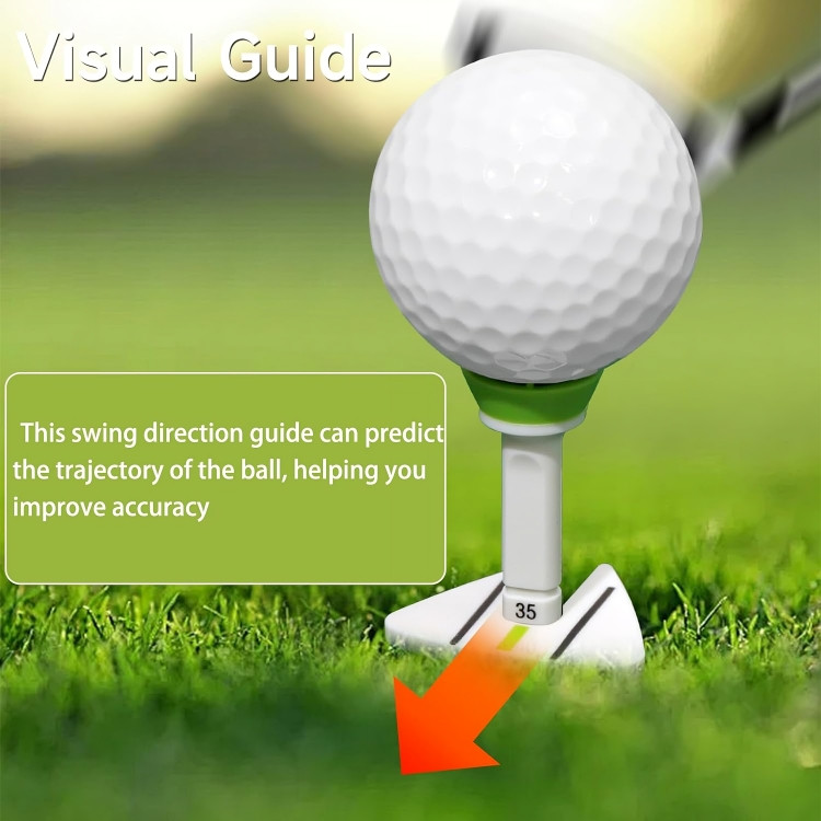 4 PCS Adjustable Golf Tee | Unbreakable Plastic | 5 Height Settings | Triangular