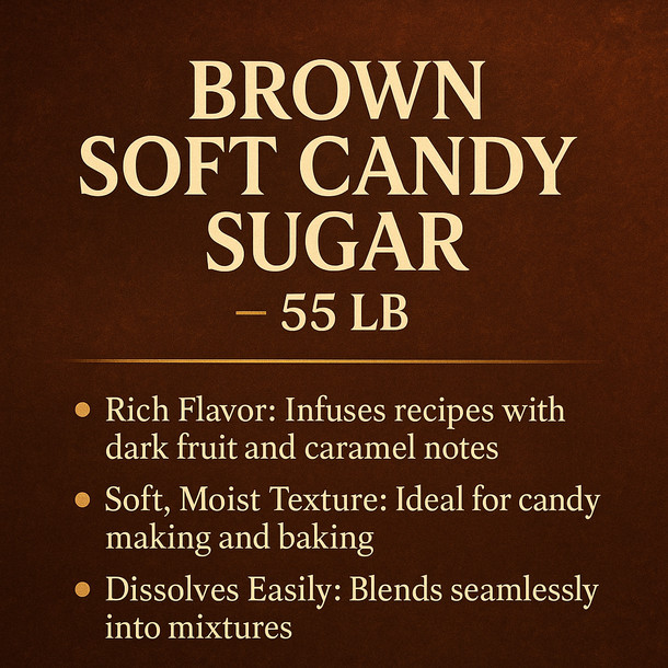 LD Carlson Brown Soft Candy Sugar – 55 LB