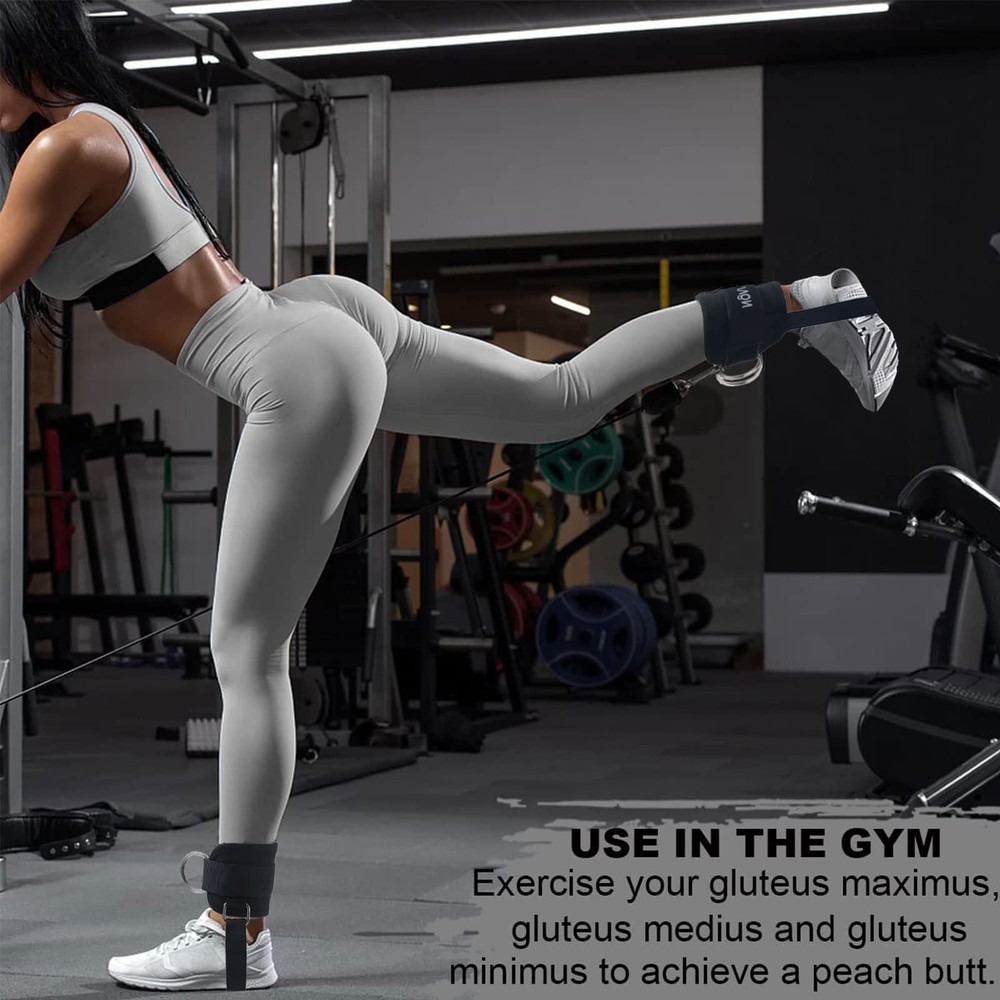 Ankle Straps for Cable Machines Kickbacks - Adjustable Comfort Ankle Cable At...