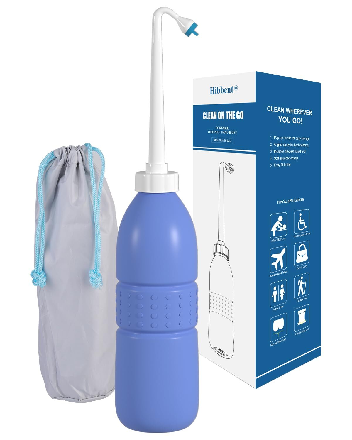 Portable Travel Bidet 620ml,Personal Bidet Sprayer for Personal Hygiene Handheld
