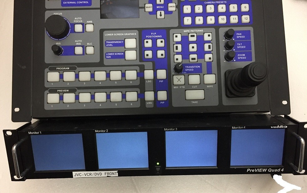 Vaddio ProductionView HD Camera Switch Control Console W / PREVIEW QUAD 4