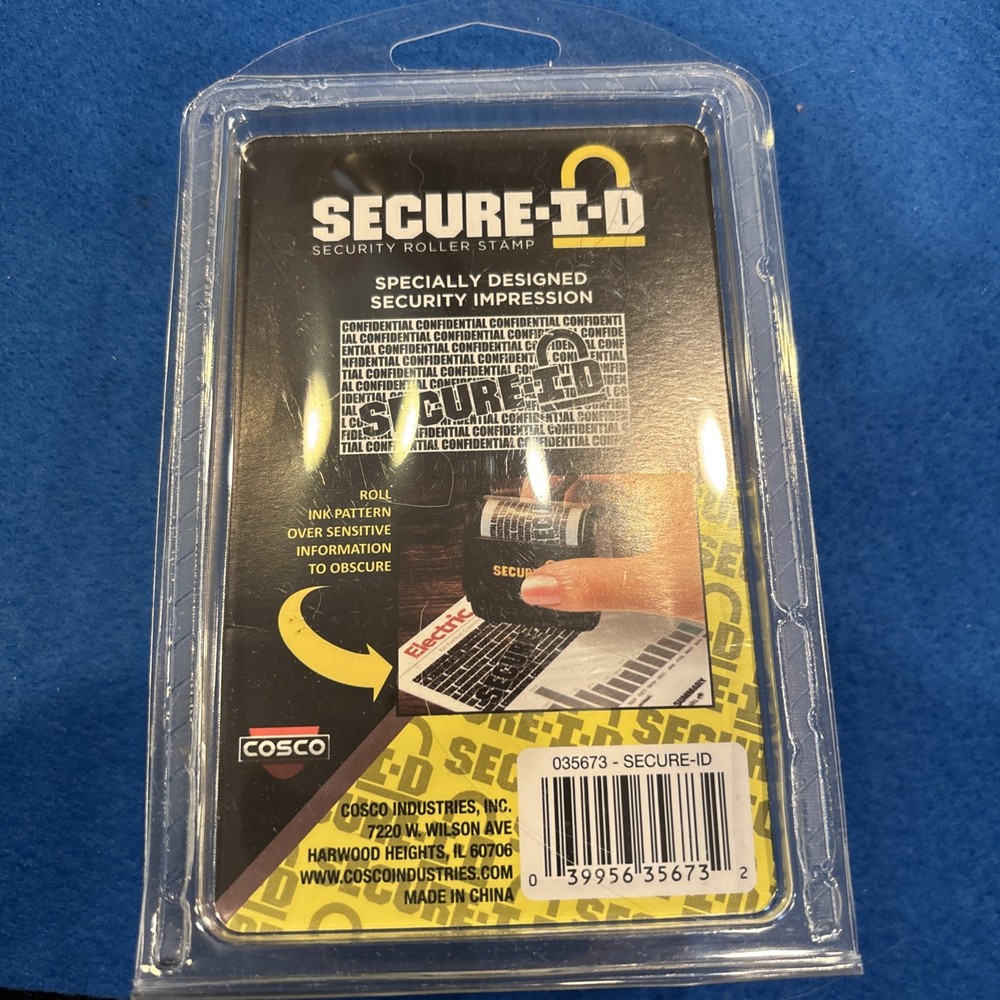 Cosco Secure ID Security Roller Stamp Sealed NEW