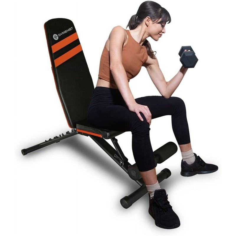 Adjustable Foldable Workout Bench Press Sit Ups Dumbbell Exercise Workout Bench