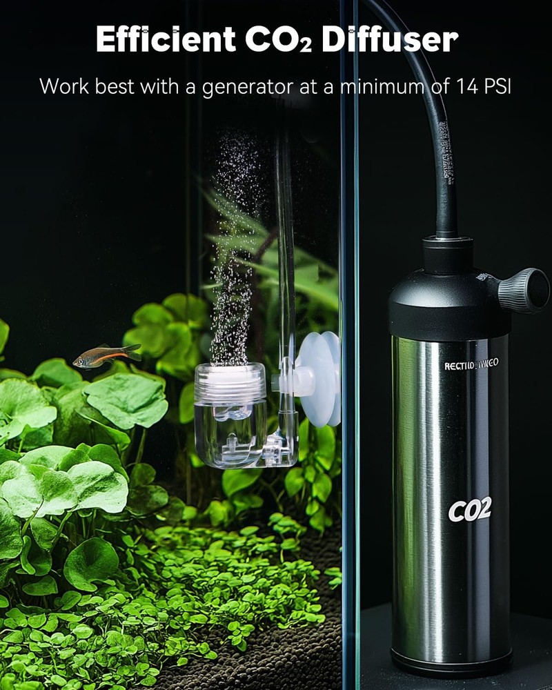 Pawfly CO2 Diffuser for Aquarium Plants, Clear Acrylic Small,