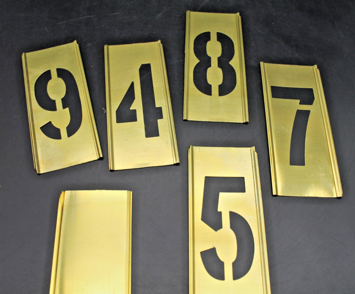 Vintage US Military Brass Stencil Set 3 Inch A-A-130A Marking Kit Middletown