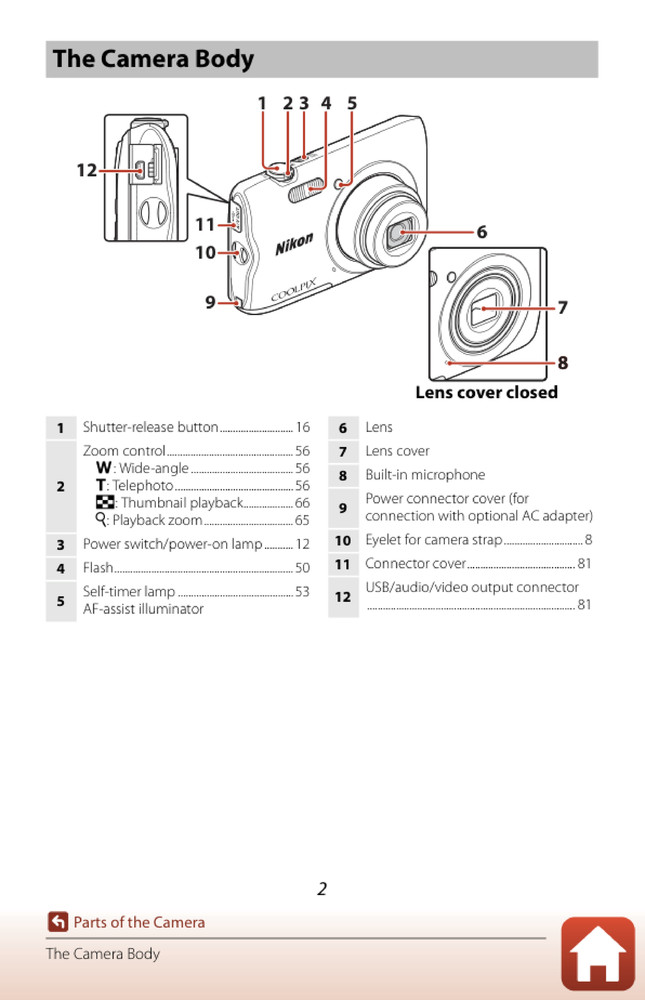 Nikon CoolPix A300 — User Reference Manual — 1/2 Size, 5.5" x 8.5" Small Compact