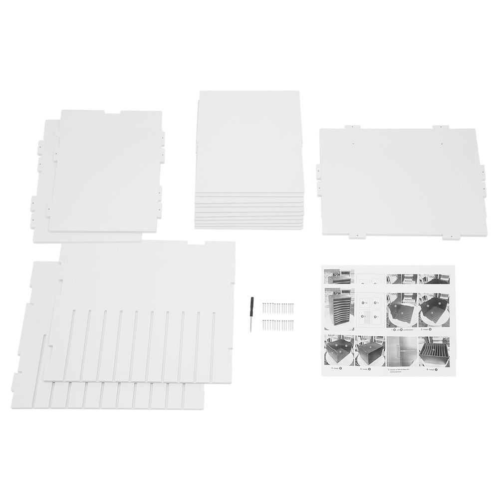 Multi-functional Organizer 11 Compartment File Sorter Paper Storage Holder White