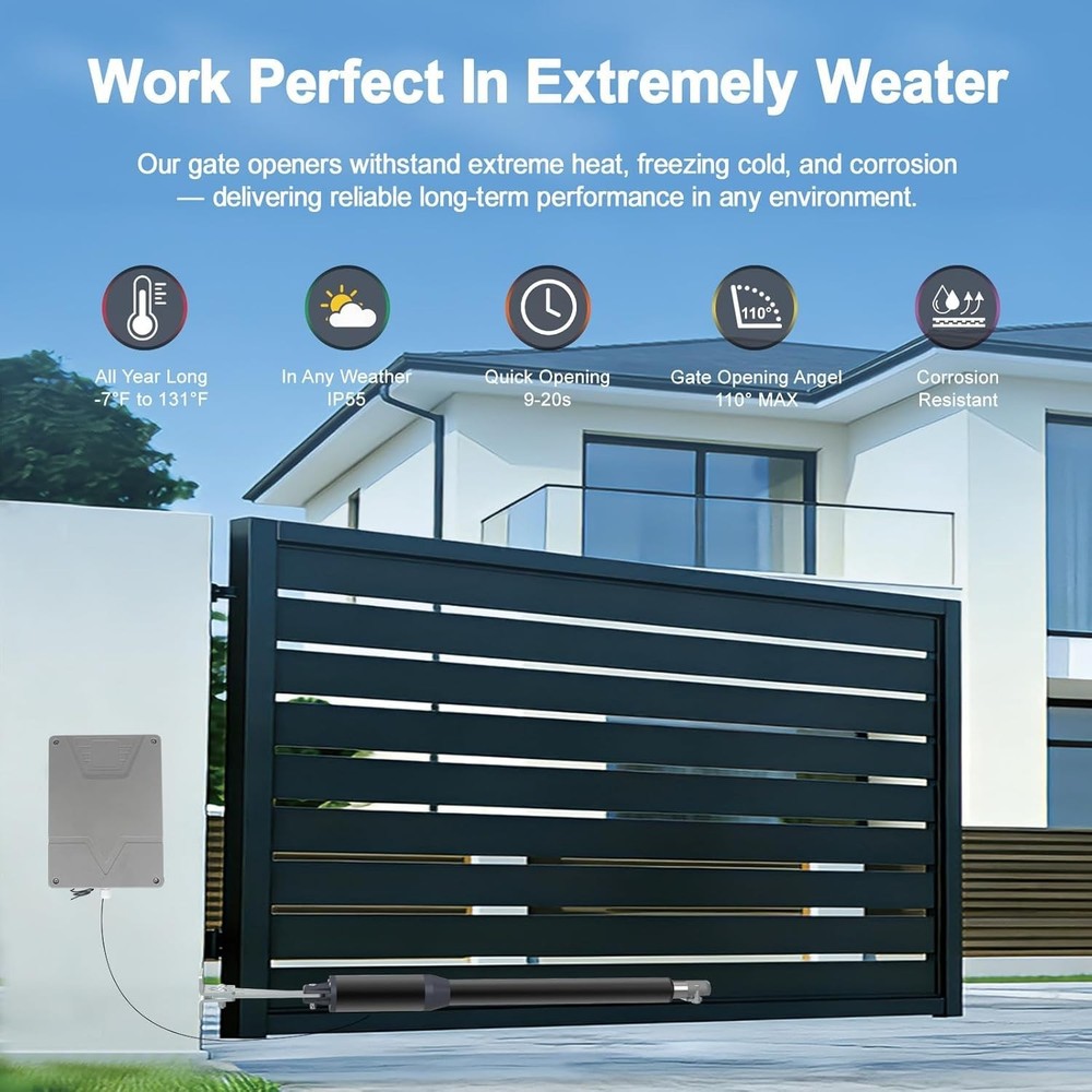 Opener Systems C01 L Smart Automatic Gate Opener Kit App Compatible Single Swing