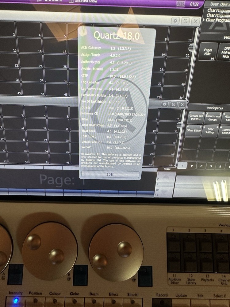 Avolites Quartz Lighting Console Controller , Titan Moble Wing, Road Case, Bag