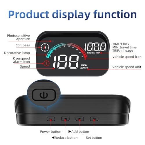 Windshield GPS Speedometer Head Up Display HUD 3.5 Inches Digital GPS