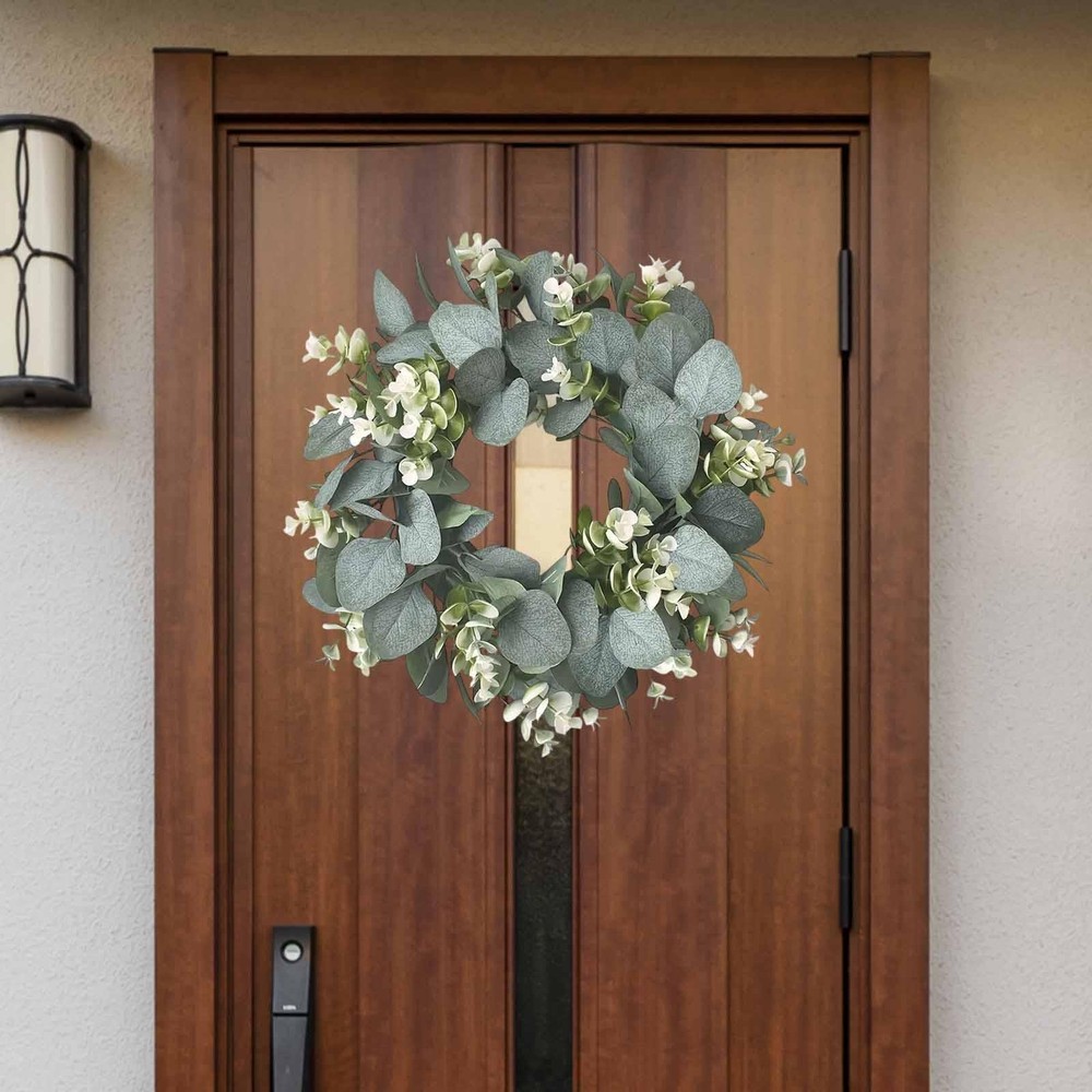 Artificial Flower Wreath Artificial Eucalyptus Wreath Wall Hanging Greenery