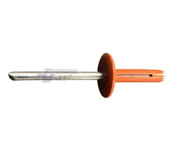 Large Head Orange Exploding Rivets Pop Rivet 250 ct. Tri-Fold Racing Fasteners
