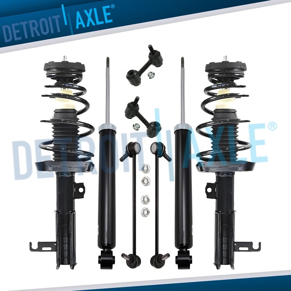 Front Struts w/Coil Spring Rear Shocks Sway Bars Kit for 2012 - 2016 Buick Regal