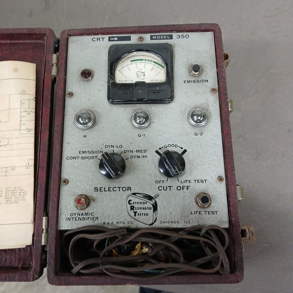 Vintage B & K CRT Cathode Rejuvenator Tester Model 350 Untested