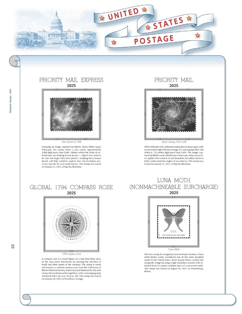 2025 U.S. Regular Issue Singles COMPLETE Supplement (White Ace Alternative)
