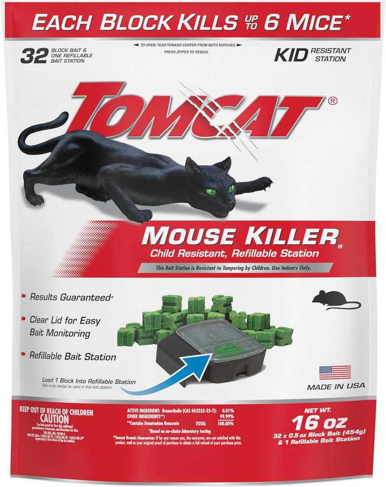 Tomcat Mouse Killer(E) Refillable Station for Indoor Use - Child Resistant (1 St