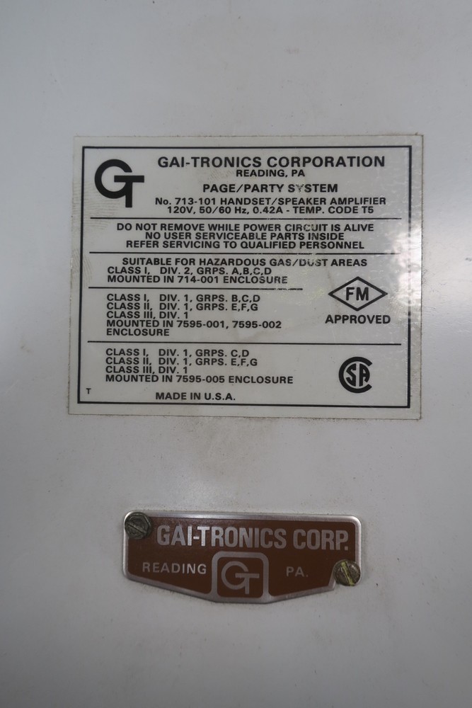 Gai-tronics 713-101 Remote Handset/speaker Amplifier