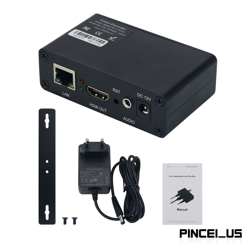 Unisheen JM1000 Video Decoder H.265 Decoder for RTMP Live Streaming 4K Video