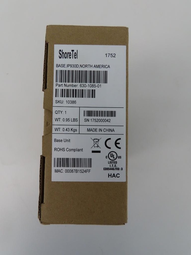 NEW Shoretel 930D DECT Base Station (630-1085-01)