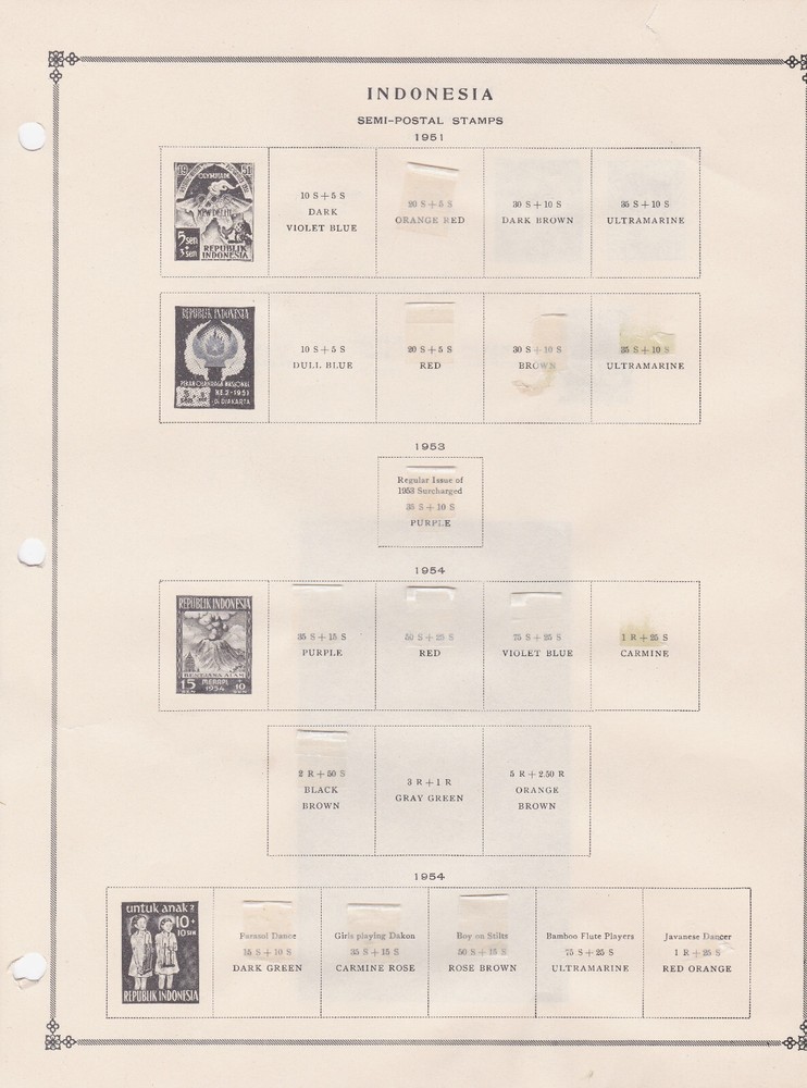 INDONESIA - ALBUM PAGES - 1950 to 1978 + RIOUW - LOOK!