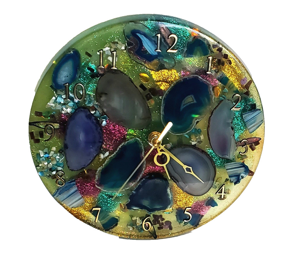 Green Agate Wall Clock