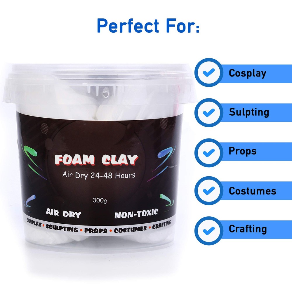 White Cosplay Clay, High Density, Rotary Tool Compatible